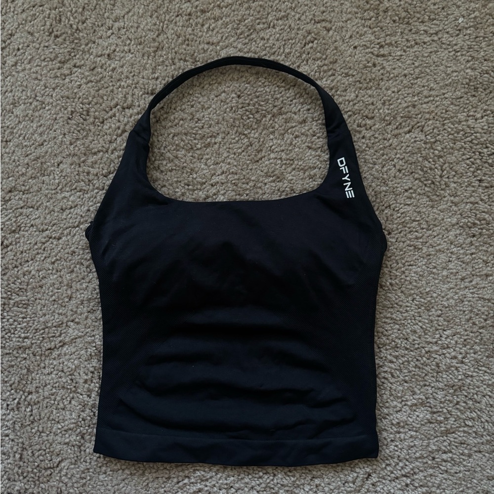 Dfyne black halter top